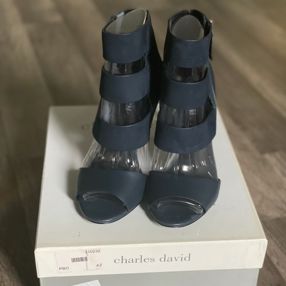 Charles David Dark Blue Heel